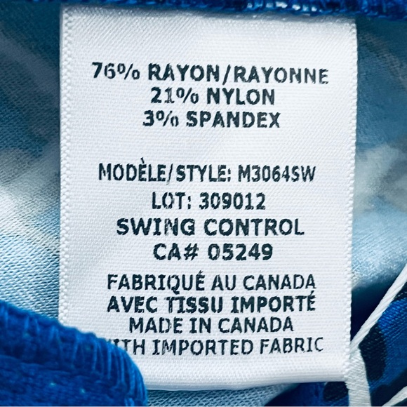 NEW Swing Control Golf Pants Blue Geo Print Master /Tommy/Control Pull On Sz 12 - Picture 12 of 12